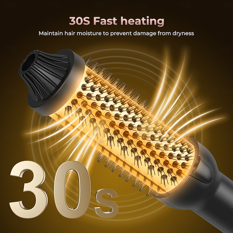 Hot Air Curling Iron Curling Comb Electric Comb Multifunctional Curling Straight Hair Comb Household Roller Comb Curling Iron Straight Curling Dual-Use Black2