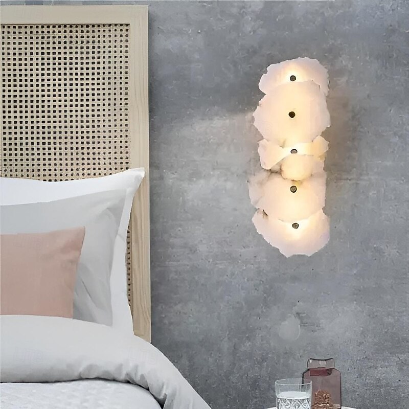 Nordic Art Bar Living Room Staircase Copper Wall Lamp Postmodern Designer Hotel Lobby Decorative Rectangular Marble Wall Lights 110-240V3