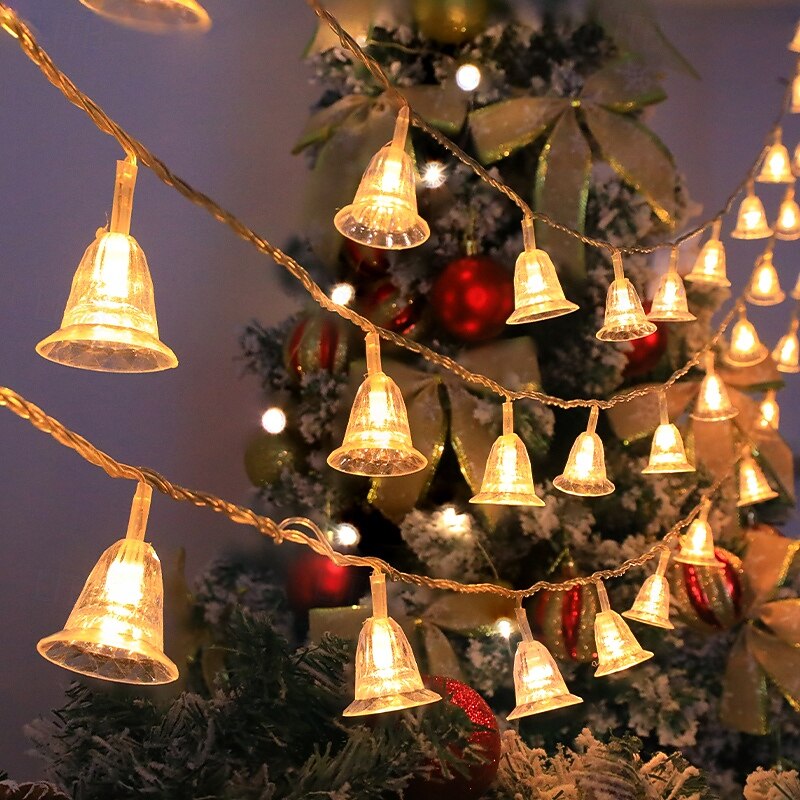 Christmas Pine Cone Bells Dandelion Fairy String Lights Battery Powered 1.5m 10LED 3m 20LED 6m 40LED New Year Xmas Party Home Indoor Outdoor Christmas Tree Balcony Window Garden Decor Lights2