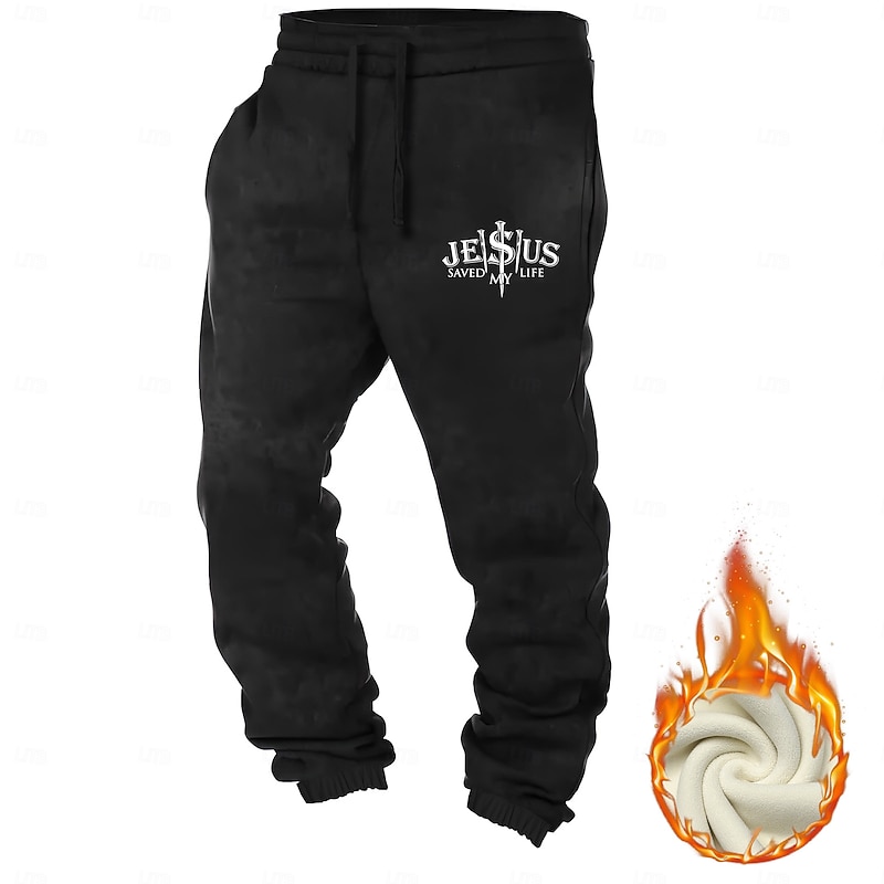 Men's Faith Dress Pants Mid Waist Casual Formal Vacation Street Zipper Pocket Straight Leg Trousers Summer Spring Fall 3D Print Black White Yellow