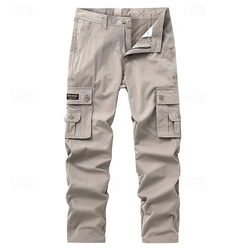 Men's Cargo Pants Trousers Buttons Multi Pocket Plain Quick Dry Moisture Wicking Full Length Outdoor Daily Camping & Hiking Fashion Classic Black Army Green3