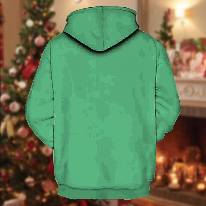 Christmas Santa Claus Hoodie Funny Christmas Hoodie 3D Christmas Front Pocket Graphic For Couple's Men's Women's Adults' Christmas Carnival 3D Print Party Festival3