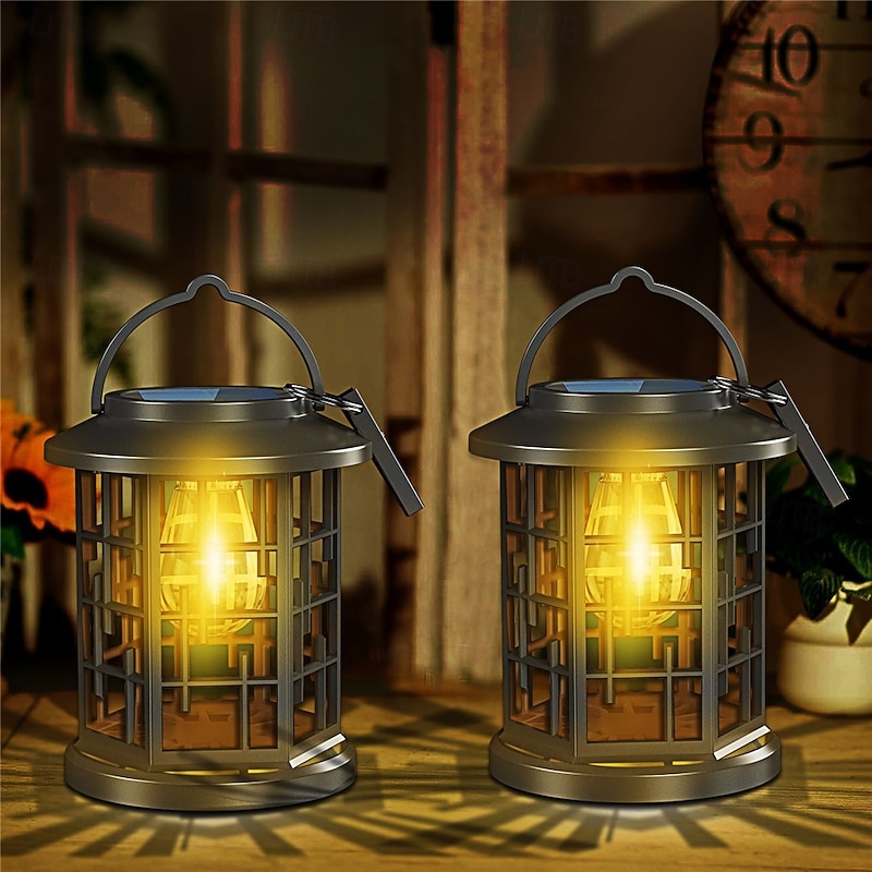 Solar Palace Lantern, Retro Outdoor Hanging Light, Solar Outdoor Garden Courtyard Landscape Lamp for Garden & Courtyard Decoration3