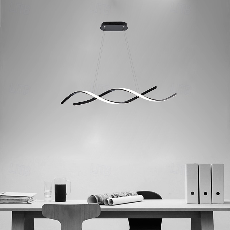 Modern LED Pendant Lights Dimmable with Remote Control Color Temperature Aluminum Island Lighting Lamp Fixture 96cm 110-240V2