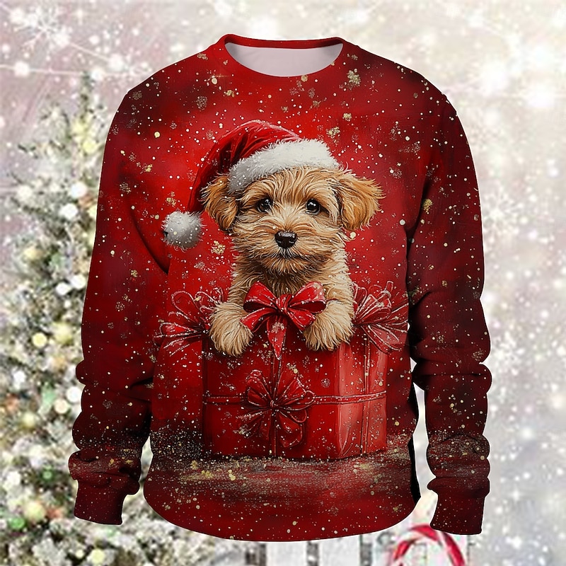 Christmas Santa Claus Pullover Funny Christmas Sweatshirt 3D Print 3D Christmas Graphic For Couple's Men's Women's Adults' Christmas Carnival 3D Print Party Festival2