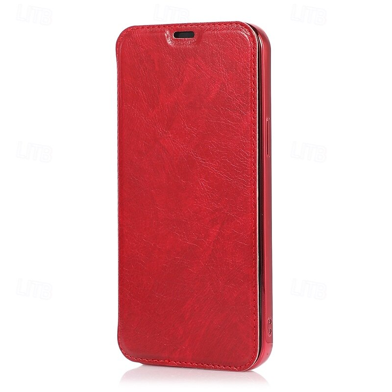 Phone Case For iPhone 17 Pro Max 17 Air 16 15 14 Pro Max Plus 13 12 11 Pro Max Mini Flip Cover with Stand Holder Card Slot Shockproof Retro Plating PU Leather3