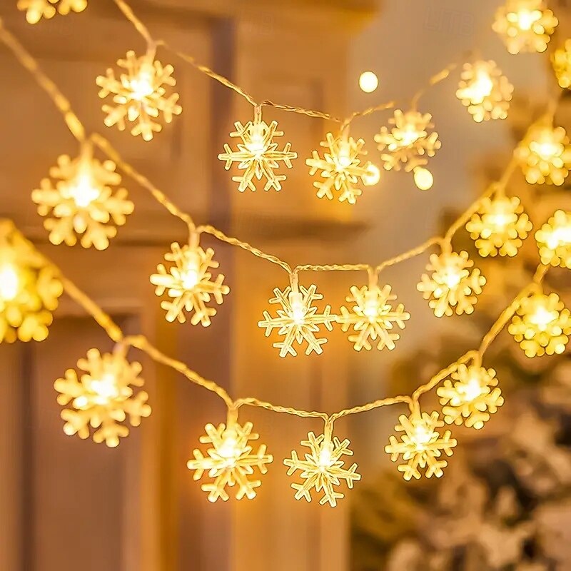 3m Warm White LED String Lights, Battery Powered Holiday Fairy Lights for Indoor Wedding, Christmas, and Party Decorations2