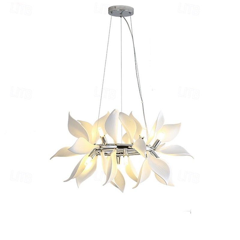 White Porcelain Petal Pendant Lights Modern Luxury Pendant Light Hanging Lamp Hanging Lamp for Ceiling Lustre 110-240V3