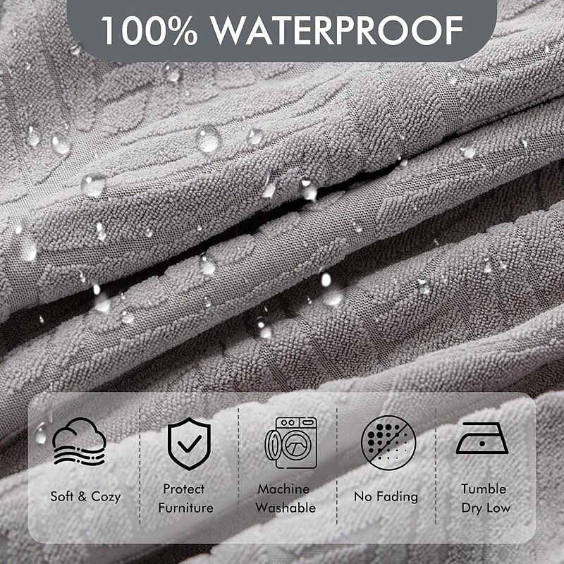 100% Waterproof Recliner Covers, 1 Pieces Stretch Recliner Sofa Slipcovers Washable Cover for Reclining Chair for Pets, Dogs, Kids3