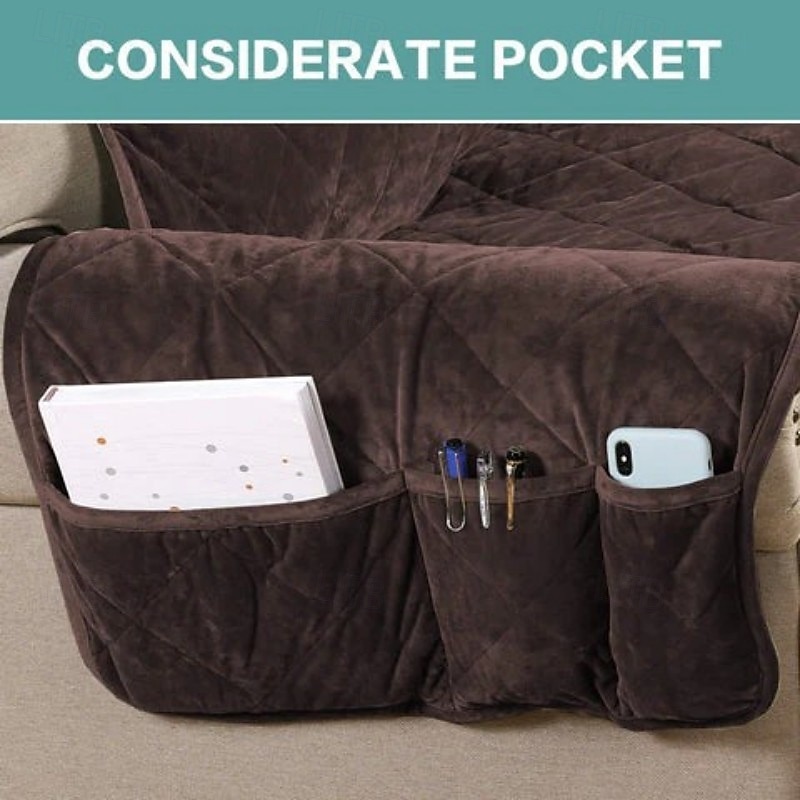 Waterproof Thick Recliner Chair Sofa Covers Velvet Non Slip Super Soft4