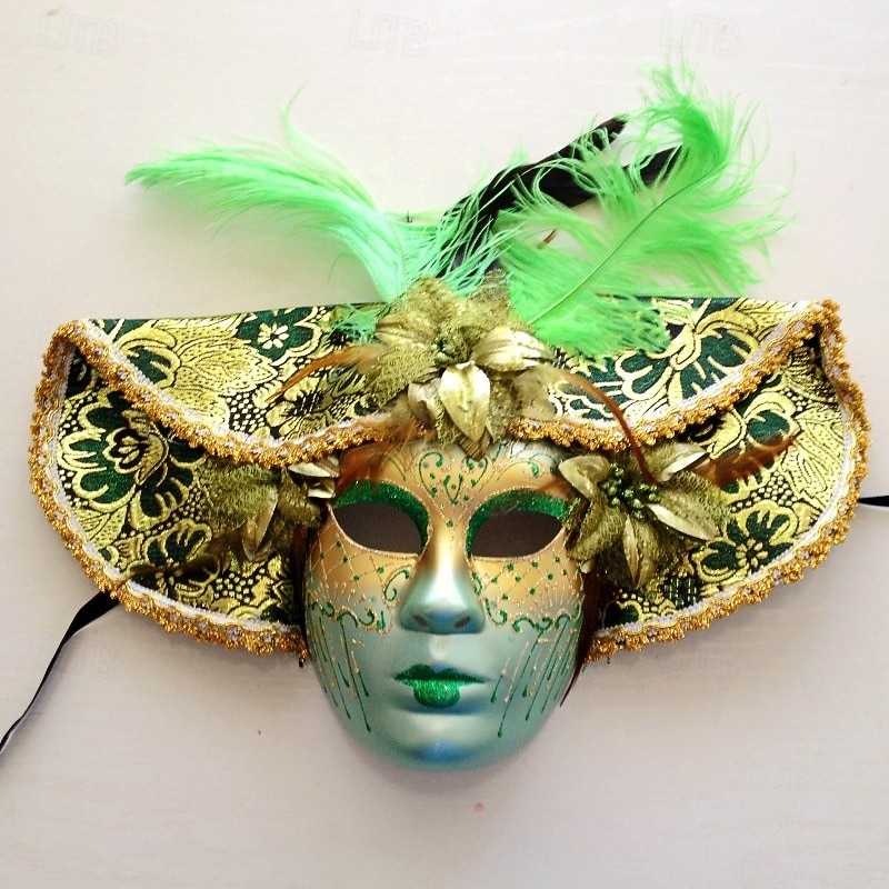 Halloween Venetian Mask Volto Larva Carnival Mask Full Face Adults' Men's Women's Halloween Carnival Mardi Gras Party Masquerade Carnival of Venice Easy Halloween Costumes Dress Up3
