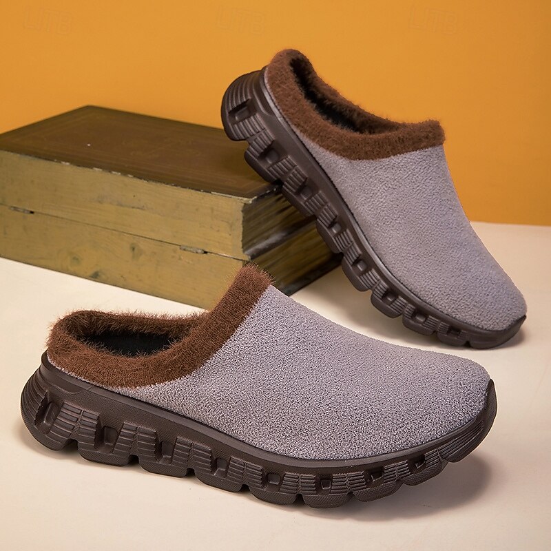 Men's Cozy Slip-On Winter Clogs with Plush Lining and Anti-Slip Sole - Comfortable Indoor and Outdoor Shoes for Cold Weather2