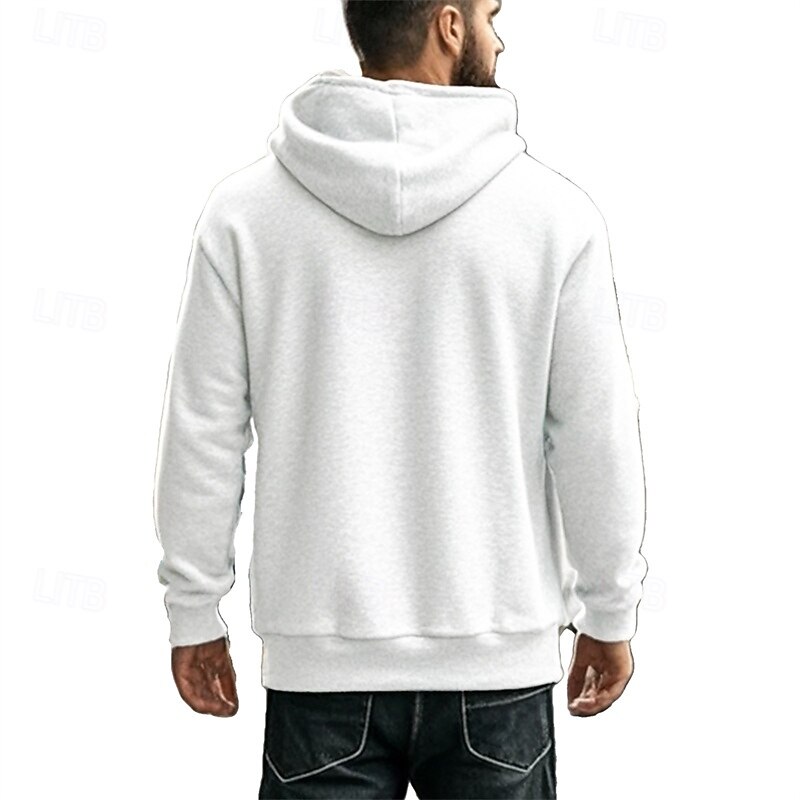 Men's Sweatshirt Quarter Zip Sweatshirt Apricot Black White Wine Navy Blue Half Zip Plain Drawstring Sports & Outdoor Daily Holiday Polyester Streetwear Basic Casual Spring &  Fall Clothing Apparel2