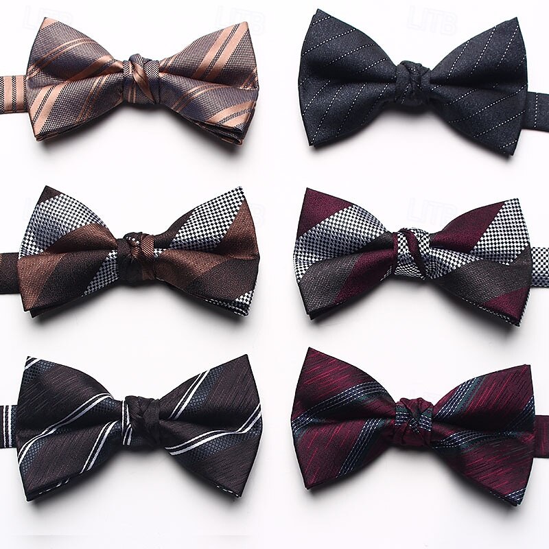Men's Bow Tie Modern Contemporary Sexy Plaid / Striped / Chevron / Round Wedding Party Daily Wear