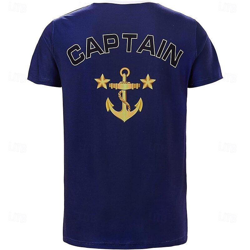 Men's Tuxedo Costume Navy T Shirt Short Sleeve T shirt 3D Print Crew Neck Shirt Exaggerated Designer Party Holiday Club Blue Summer Spring Clothing Apparel S M L XL XXL XXXL2