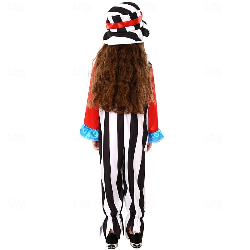 Joker Clown Halloween Outfits Costume Jumpsuit Circus Carnival Costume Cosplay Costume Kid's Boys' Girls' Halloween Carnival Mardi Gras Performance Party Easy Halloween Costumes Dress Up3