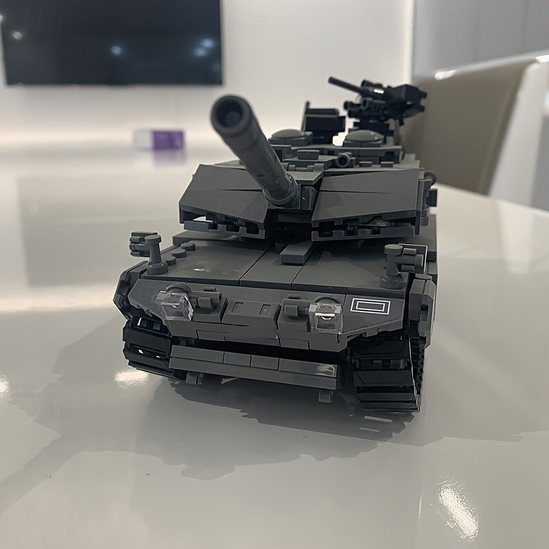 898pcs City SWAT Police Rotating Crawler Tank Model - Authentic Building Blocks with 4 Soldier Figures Weapon Accessories and Stacking Bricks for Creative Play Ideal Christmas Halloween and Birth3