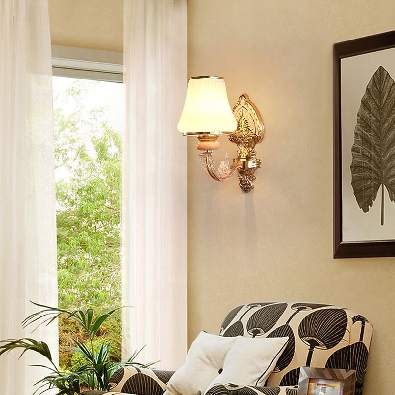 Matte Traditional / Classic Nordic Style Wall Lamps Wall Sconces Living Room Shops / Cafes Iron Wall Light 220-240V4