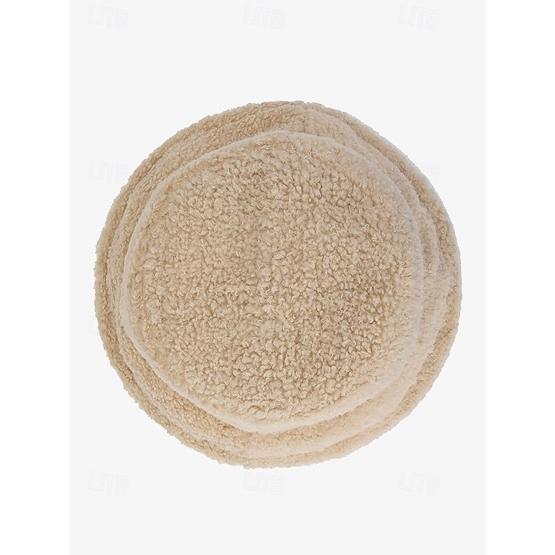 Women's Beige Sherpa Bucket Hat – Cozy Fleece Winter Hat for Casual Wear and Outdoor Activities3