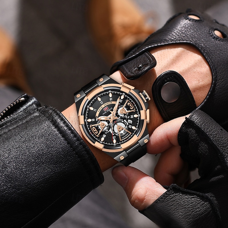 MINI FOCUS Men Quartz Watch Outdoor Fashion Casual Wristwatch Luminous Calendar Waterproof World Time Silicone Gel Watch3