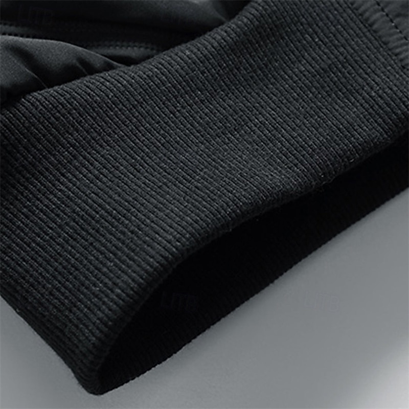 Men's Winter Coat Puffer Jacket Quilted Jacket Transition Jacket Pocket Polyster Vacation Daily Wear Date Regular Fashion Casual Comfortable Thermal Warm Fall & Winter Solid / Plain Color Black Green2