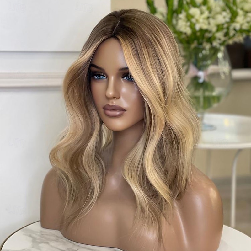 Remy Human Hair 5x5 Closure 13x4 Lace Front Wig Free Part Peruvian Hair Wavy Multi-color Wig 130% 150% Density Ombre Hair Highlighted / Balayage Hair Natural Hairline Glueless For Women Long Human4