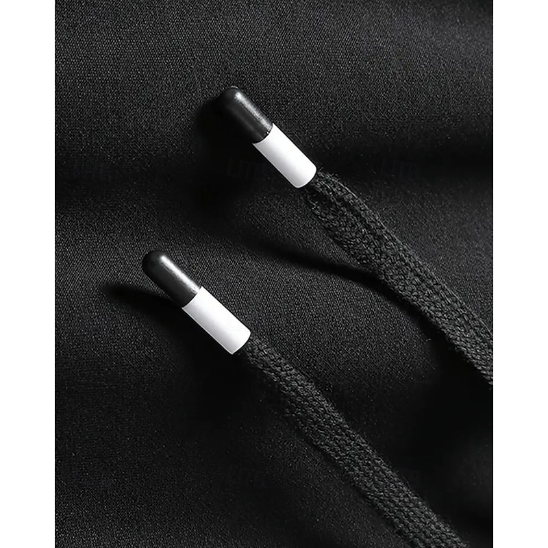 Men's Sherpa Fleece Pants Winter Pants Trousers Straight Leg Sweatpants Pocket Drawstring Elastic Waist Plain Comfort Warm Sports Outdoor Daily Fashion Casual Black Gray Micro-elastic3