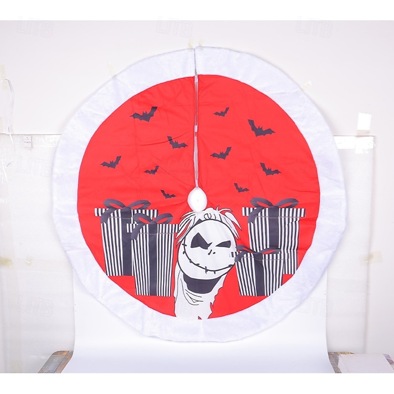 Nightmare Before Christmas Tree Topper/Skirt, Premium Holiday Decorations for Christmas Trees, Jack Skellington & Sally Themed Ornaments, Perfect for Halloween & Christmas Home Decor4