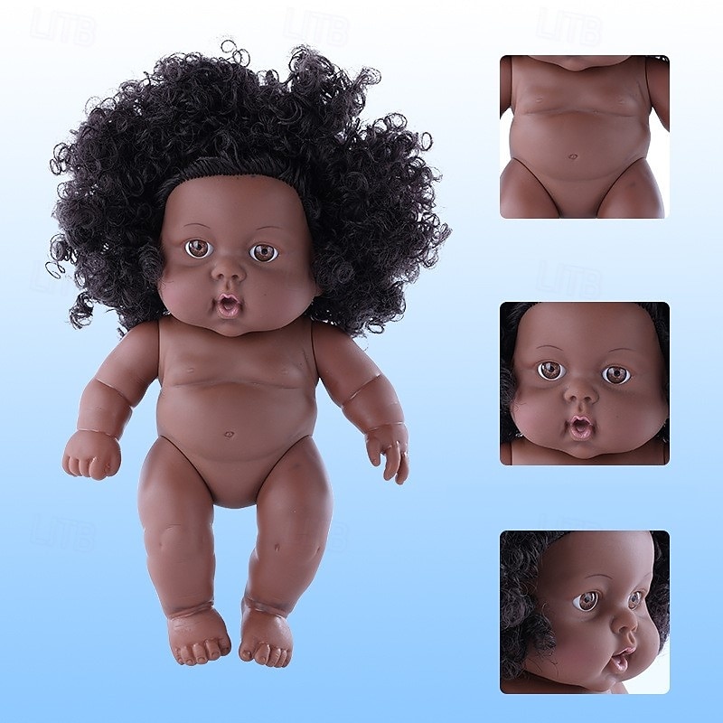 Lifelike Black Reborn Baby Girl Dolls - 8 inch Black American Realistic Newborn Dolls3
