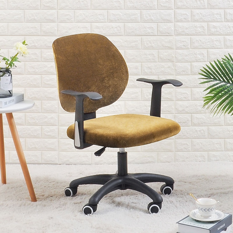 Velvet Office Chair Cover Soft and Luxurious Slipcover Perfect for Protecting and Enhancing Your Office Chair Adds a Touch of Elegance and Comfort to Your Workspace Decor