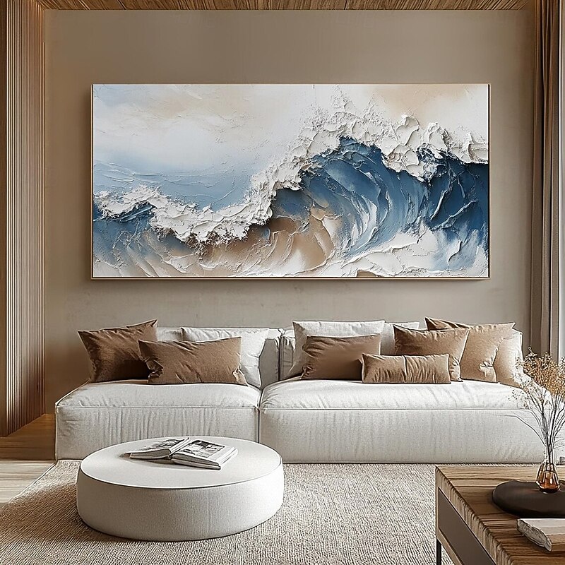 Mintura Handmade Sea Wave Oil Paintings On Canvas Wall Art Decoration Modern Abstract Picture For Home Decor Rolled Frameless Unstretched Painting4