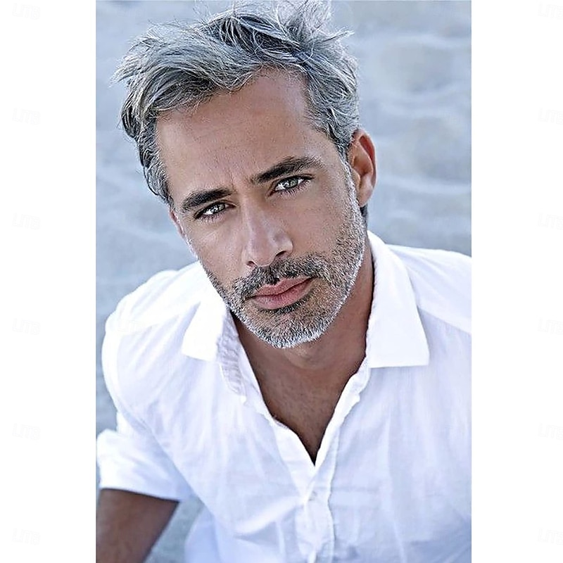 Mens Wigs Short Synthetic Layered Party Hair Full Wig for Male Guy Short Wigs for Men2