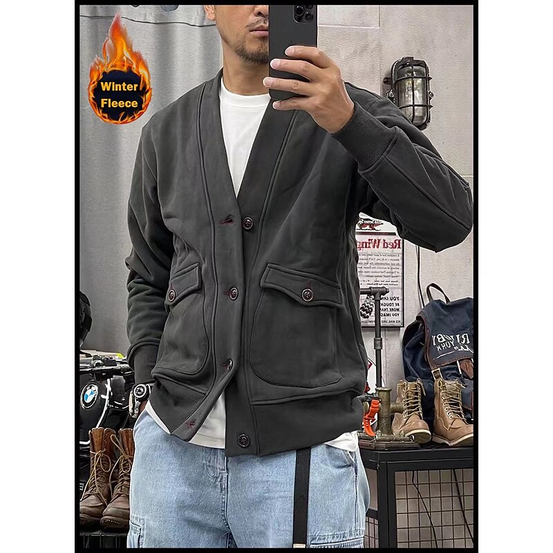 Men's Sweatshirt Sweat Jacket Tactical Black Blue Khaki Dark Gray Standing Collar Plain Sports & Outdoor Sports Streetwear non-printing Designer Basic Casual Winter Clothing Apparel Hoodies2