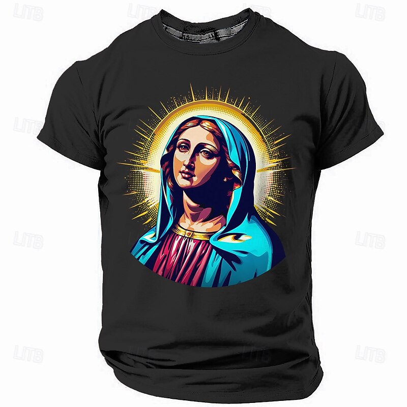 Men's Faith Christian T Shirt Short Sleeve T shirt 3D Print Crew Neck Shirt Fashion Athleisure Street Sports Outdoor Daily Black White Red Summer Spring Clothing Apparel S M L XL XXL XXXL3