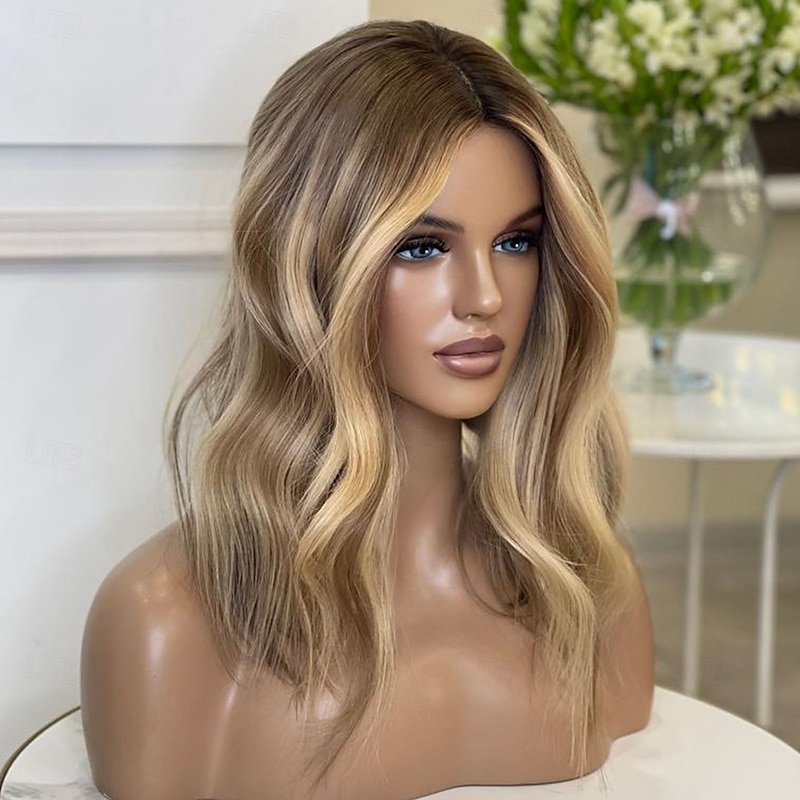Remy Human Hair 5x5 Closure 13x4 Lace Front Wig Free Part Peruvian Hair Wavy Multi-color Wig 130% 150% Density Ombre Hair Highlighted / Balayage Hair Natural Hairline Glueless For Women Long Human2