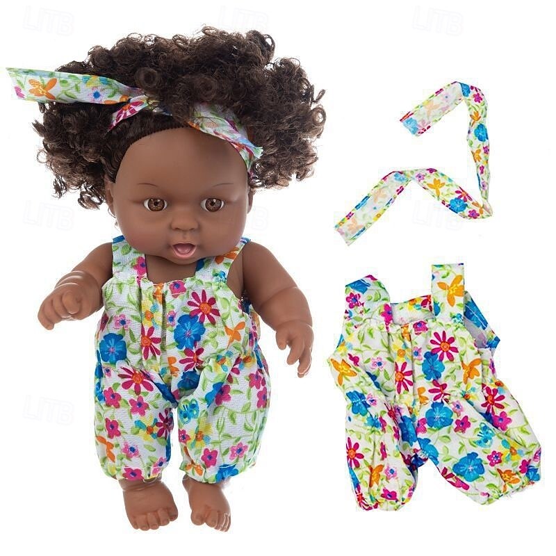 Lifelike Black Reborn Baby Girl Dolls - 8 inch Black American Realistic Newborn Dolls2