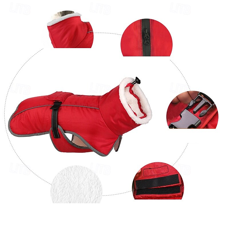 Dog Coat Windproof Reflective Dog Winter Jackets Large Dog Coats for Cold Winter Thick Pet Apparel for Small Medium Large Dogs3