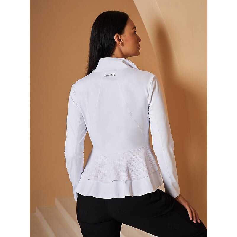 Women's Golf Jacket Yan pink Gray Pink Black Long Sleeve Top Ladies Golf Attire Clothes Outfits Wear Apparel2