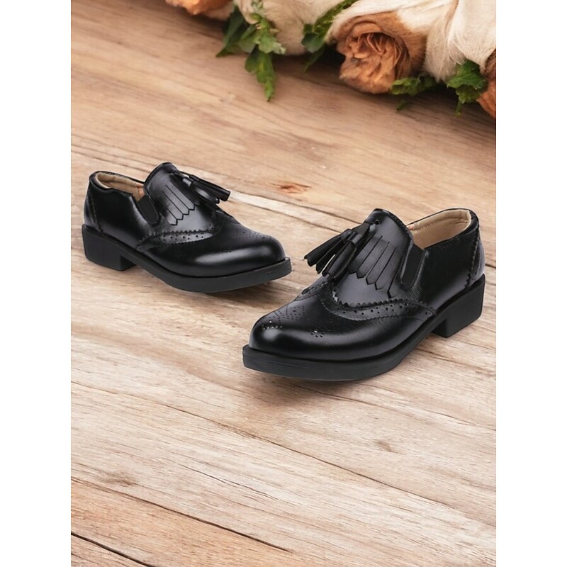 Women's Brown Loafers with Brogue Detailing, Fringe, and Tassel Accents – Classic Vintage-Inspired Footwear for Casual and Office Wear 10