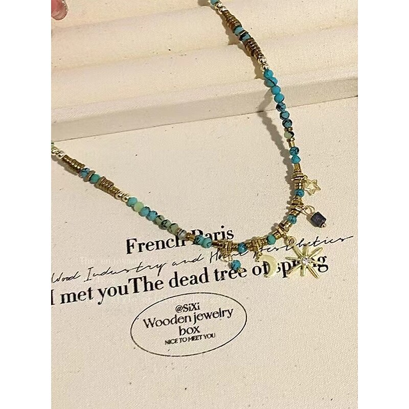 Choker Necklace Chrome Women's Elegant Vintage Layered irregular Necklace For Wedding Party Street3