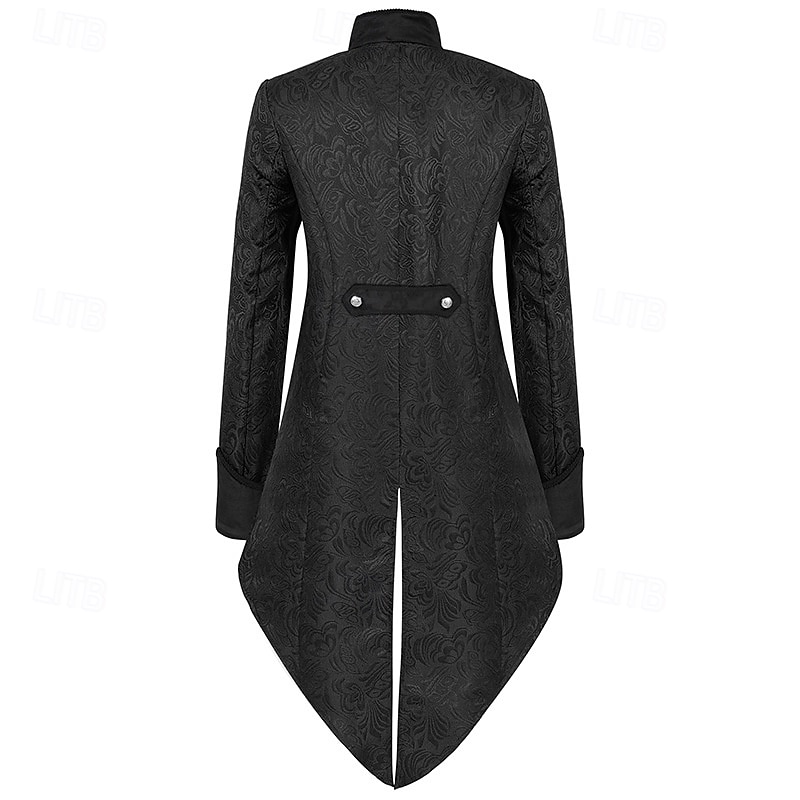 Punk & Gothic Medieval Renaissance Coat Jacket Tailcoat Prince Nobleman Fancy Dress Men's Steampunk Halloween Masquerade Event / Party Masquerade Adults' Coat4