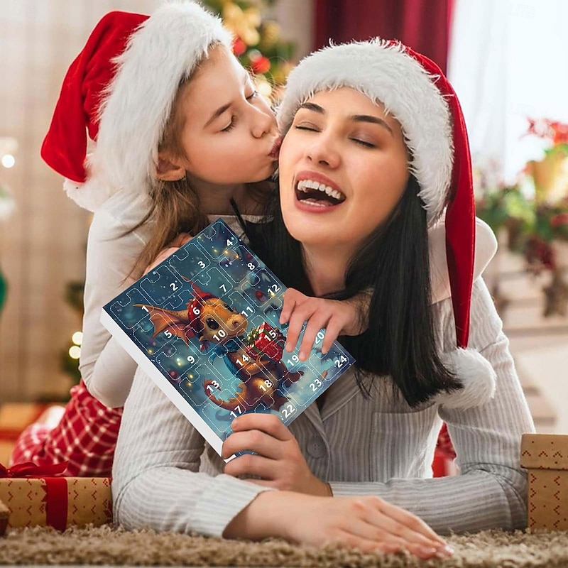 Dragon Advent Calendar 2025, Christmas Countdown Calendar With Dragon Ornaments Toys, Christmas 24 Days 2025 Advent Calendar, Christmas Tree Decor4