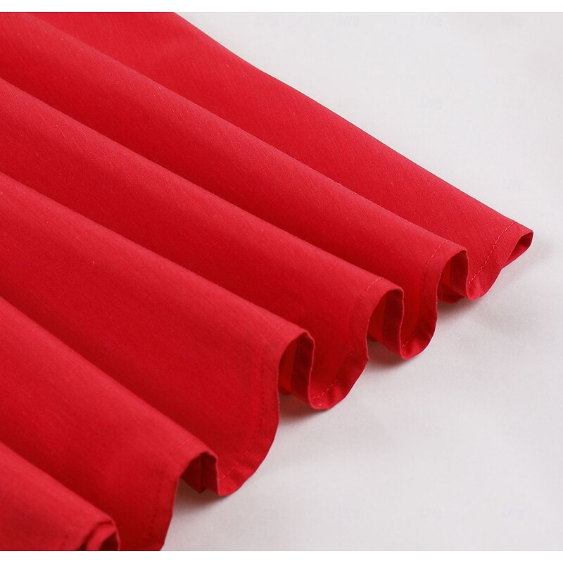 Retro Vintage 1950s Vintage Dress Dress Solid Color A-Line Fancy Dress Women's Carnival New Year Masquerade Casual Daily Bachelorette Party Adults' Dress4