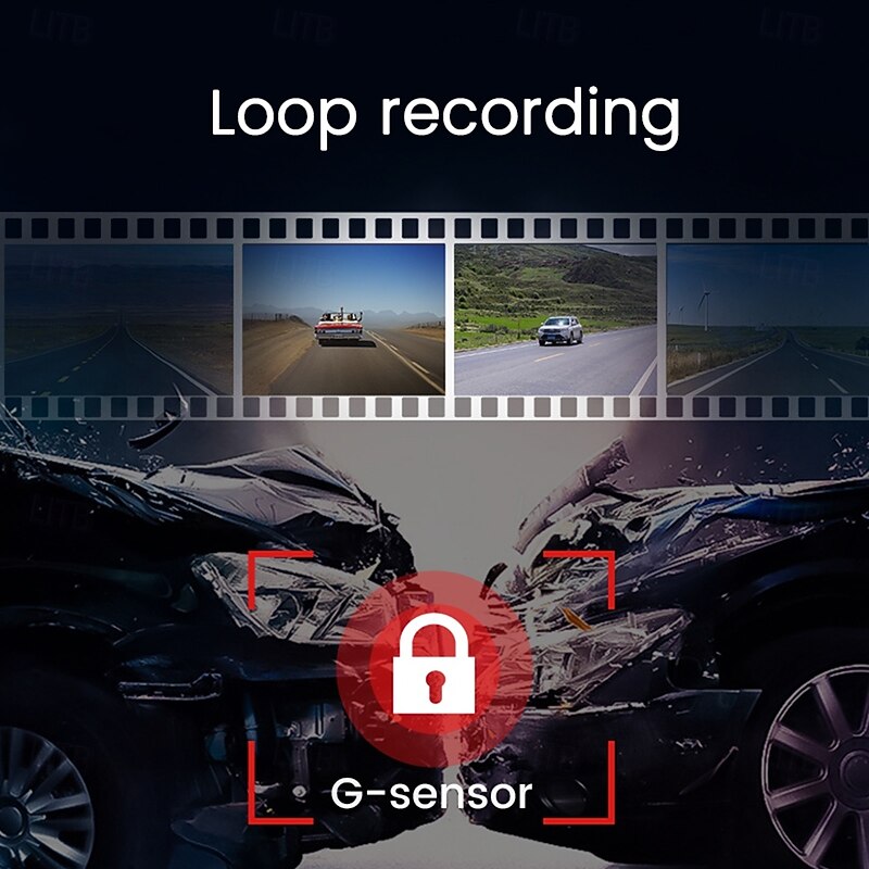 Dashcam Cameras Video Recorder Dual Lens Front and Rear Dash Cam for Cars Remote Intercom and Remote Playback4