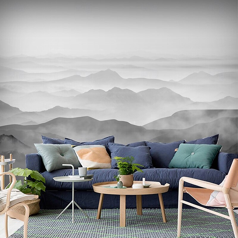 Stone 3D Landscape Home Decoration Abstract Classic Wall Covering, Canvas PVC / Vinyl Material Adhesive required Mural, Room Wallcovering