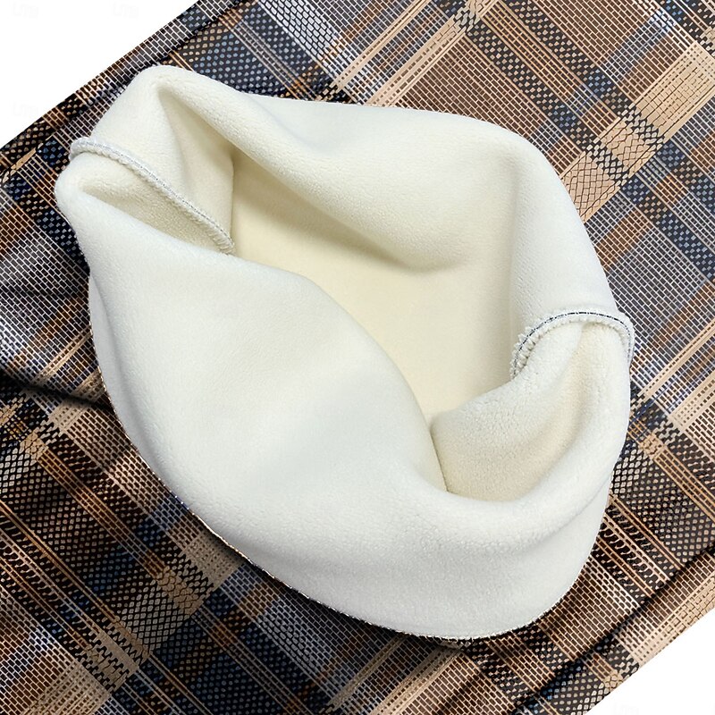 Men's Tartan Fleece Sweatpants Drawstring Elastic Waist Vintage Casual Outdoor Home Dailywear Pocket Thermal Winter 3D Print Brown4