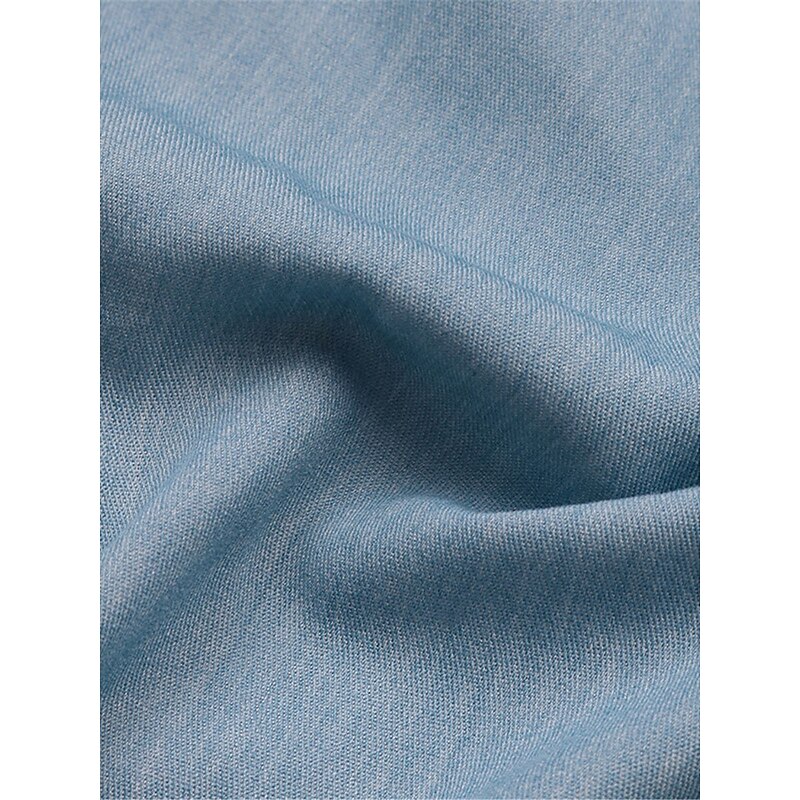 Women's Shirt Blouse Solid Color Basic Casual Long Sleeve V Neck Regular Tops Daily Lace Patchwork Buttons Blue Fall Winter3