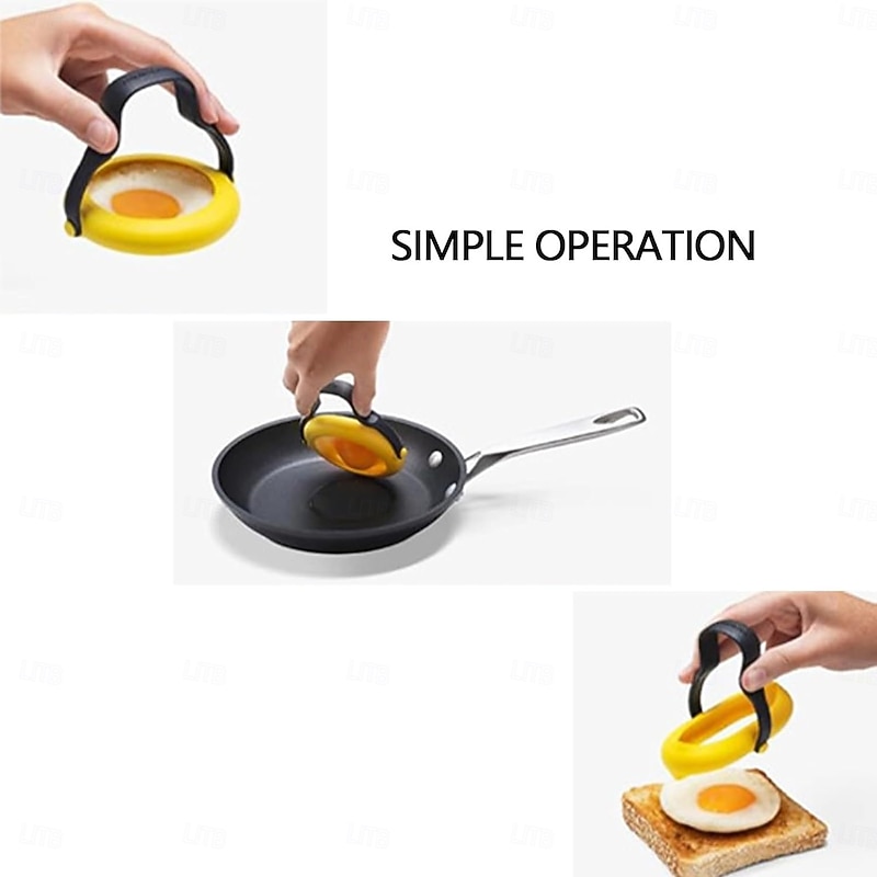 Silicone Egg Rings for Frying, Lightweight Silicone Egg Mold, Premium Fried Egg Rings for Nonstick Frying, Egg Rings for Egg Mcmuffins, for Breakfast Sandwich Fried Eggs, Perfectly Shaped Egg Cooker2