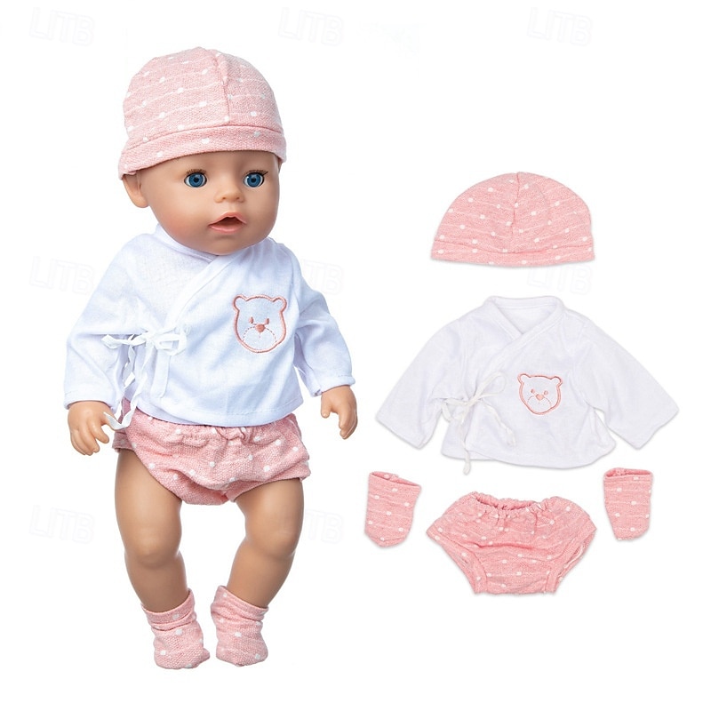 Realistic Reborn Baby Doll Clothes 18 inch Outfits Clothing Set Accessories Suitable for Reborn Babies and Newborns(WITHOUT DOLL)