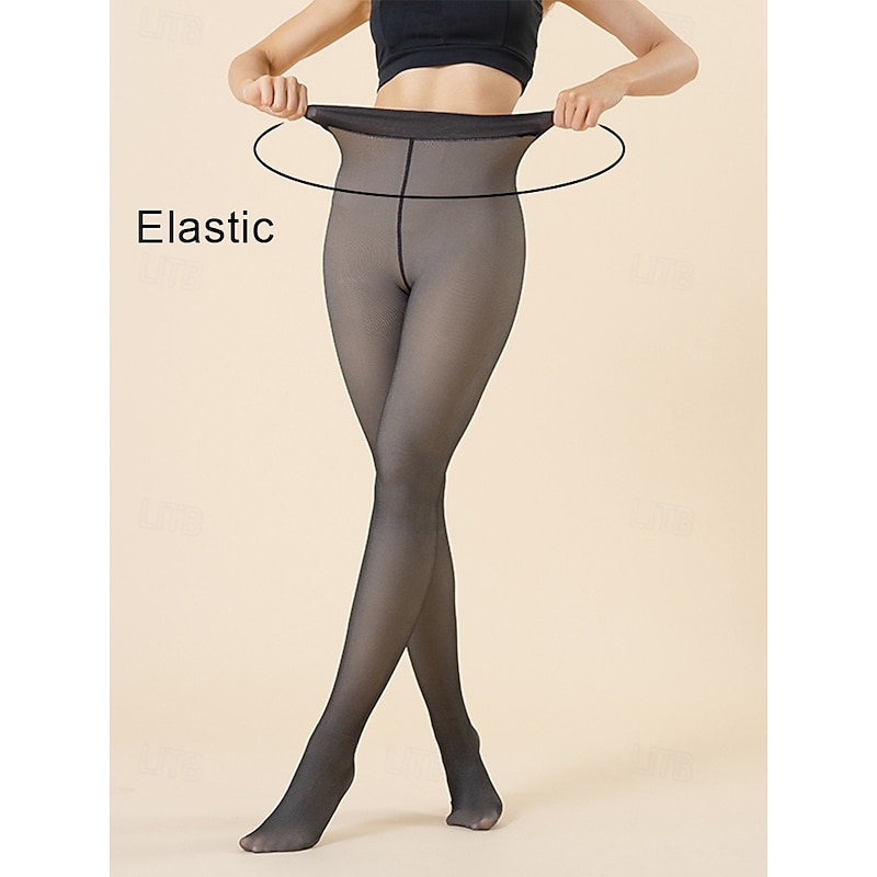 Fleece-Lined Thermal Tights for Women | High-Waist Winter Leggings | Warm, Stretchy, and Opaque for Cold Weather